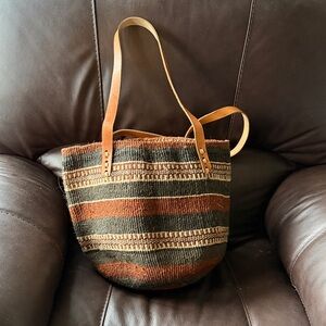 Beachwood Baby Tan Striped Shoulder Bag